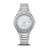 Bering 18936-704 Polshorloge Dames Kwarts Zilverkleurig Staal Wit 36mm 10 ATM