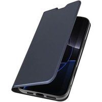 JAYM - Flip cover voor Apple iPhone 17 - Soft touch, stand - Thermoplastic polyurethaan (TPU) - Blauw