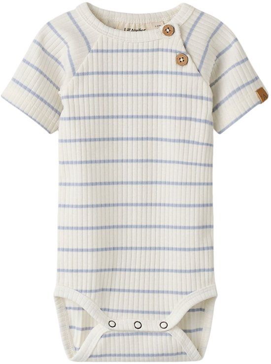 LIL' ATELIER BABY gestreepte romper wit