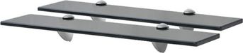 vidaXL zwevende schappen 2 stuks 50x10 cm 8 mm glas zwart