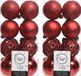 Decoris Kaemingk B.V. Kerstballenset - 32 stuks - 6cm - Kunststof - Rood