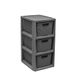 BranQ - Home essential Rek in rotan design, antraciet, 29,5x24x48,7 cm, 3 manden