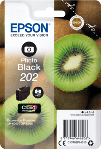 Epson Kiwi Singlepack Photo Black 202 Claria Premium Ink single pack / foto zwart