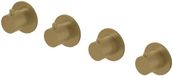 Hotbath Cobber CB7070EXT afbouwdeel inbouwthermostaat met 3 stopkranen geborsteld messing PVD