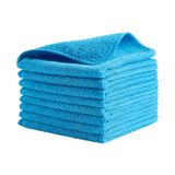 Rubbermaid Commercial Products 16" x 16" Microfiber Light Duty Cleaning Cloth, Blue, 24-Pack (1820583)