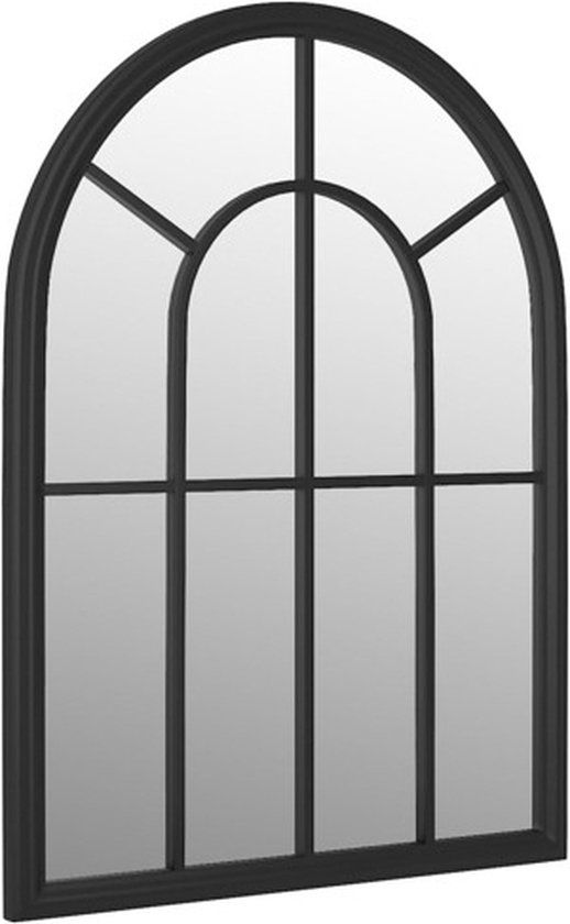 vidaXL Tuinspiegel 60x45 cm IJzer Zwart