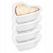 Artemis 4x coupelles en céramique 35ml - blanc, carré, porcelaine, résistant au four, résistant au lave-vaisselle