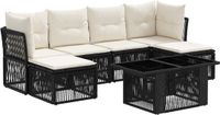 vidaXL Tuinbank - Zwart - Polyrattan