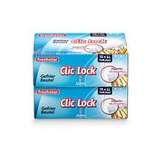 Freshstar Vrieszakken Clic-Lock 1,0 l, 2 x 75 stuks à 21 x 16 cm, voorraadverpakking 2 stuks in een set