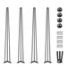 VEVOR Pieds de table épingle à cheveux Hauteur 101,6 cm Meubles Pieds de table métalliques 3 barres Pieds de bureau Acier Pieds de meubles Épingle à cheveux Jeu de 4 pour tables d'appoint, tables basses, bancs en bois, tabourets hauts, tables de bar