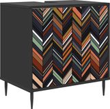 vidaXL Badkamerkast OMMEN Zwart eiken 60 x 40 x 61 cm Bewerkt hout