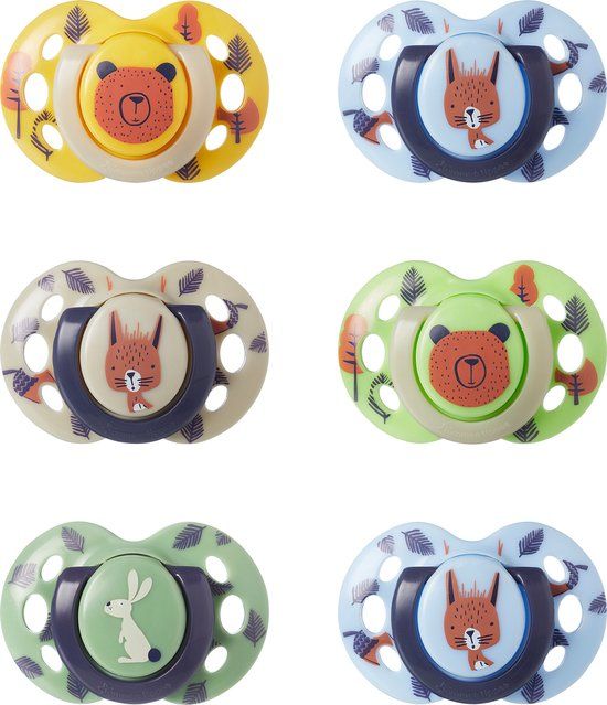 Tommee Tippee Fun Style Fopspeen - 6-18 Maanden - 6 Stuks - Blauw