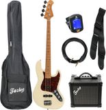 Fazley Sunset Series Jellyfish 4 Olympic White Basgitaar starterset