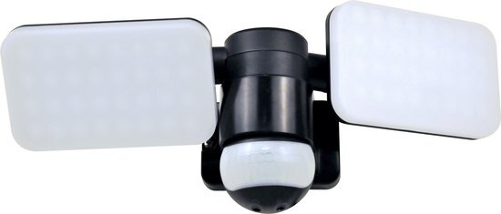 ELRO LF70 Duo LED Buitenlamp met Bewegingssensor – 2x 10W – 1200LM – IP54 Waterdicht - Zwart