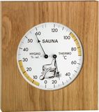 TFA Dostmann Analoge sauna-thermo-hygrometer, met eiken frame, hittebestendig