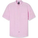 OLYMP Casual Regular Fit Linnen Overhemd lichtroos, Effen