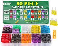 Bolatus 80 stuks autozekeringen, mini en medium gesorteerde autozekeringen, set 2A, 3A, 5A, 7,5A, 10A, 15A, 20A, 25A, 30A, 35A, 40A, zekeringen voor camper, auto, vrachtwagen, motorfiets + trekker