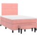 Maison Exclusive - Sommier À Lattes De Lit Avec Matelas Rose 120x190 Cm Velours