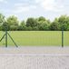 Euro-hek met betonnen voetstuk 25 x 0,6 m PVC-Coated Staal Mesh