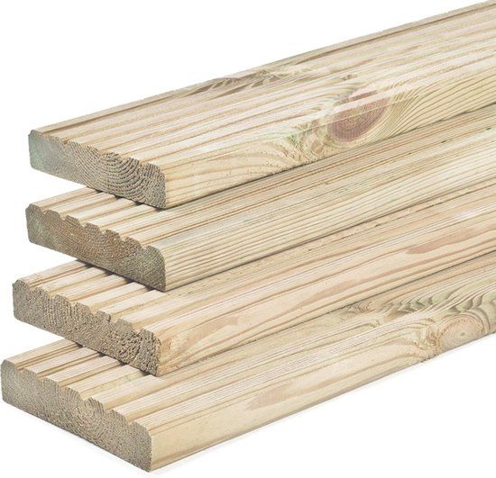 Merkloos Tuindeco Vlonderplank Midden-Europees grenen 2,8x14,0x300 cm