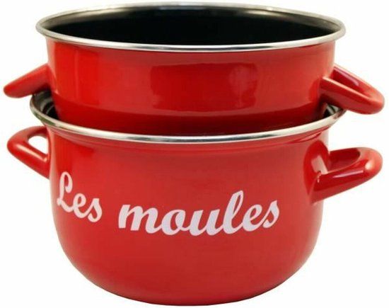 Baumalu Kookpot - Rood - Ø 24 cm - Geëmailleerd Staal - Met Deksel