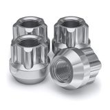 White Knight 41900 M14x1.50 Open End Acorn Wielslot, Chroom, Set van 4