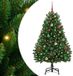 vidaXL Kunstkerstboom 150 cm 150 LED's Warmwit PVC en Staal Groen