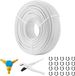 VEVOR P49-1-200 AL 5/8 ''Diameter Plastic Samengestelde Zuurstofbarrière, 0.08\" Dikte Stralende Warmte Vloer Sanitair Binnenste Aluminiumlaag PEX Tubing Pijp, wit, 200M
