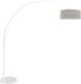 Steinhauer Sparkled Light 7170W Vloerlamp Booglamp met Grijs Linnen Kap