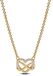 Pandora Moments Funkelnde Unendlichkeits-Herz Collier-Halskette aus Sterling Silber mit vergoldeter Metalllegierung und Zirkonia Steinen, Größe 50cm, 362666C01-50
