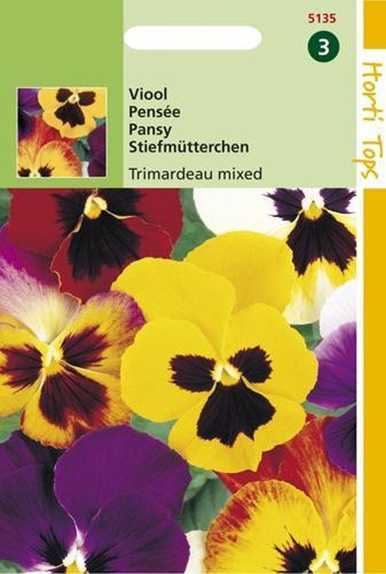 Hortitops Zaden - Viola Wittrockiana Trimardeau Gemengd