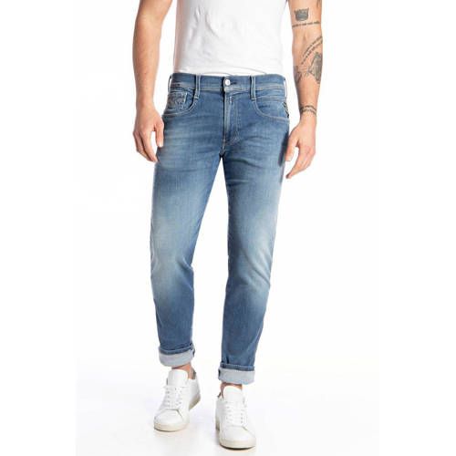 REPLAY ANBASS Hyperflex Slim Fit Jeans - Medium Blue