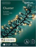 Lumineo Led cluster 19 meter 2040 LED zwart/duo