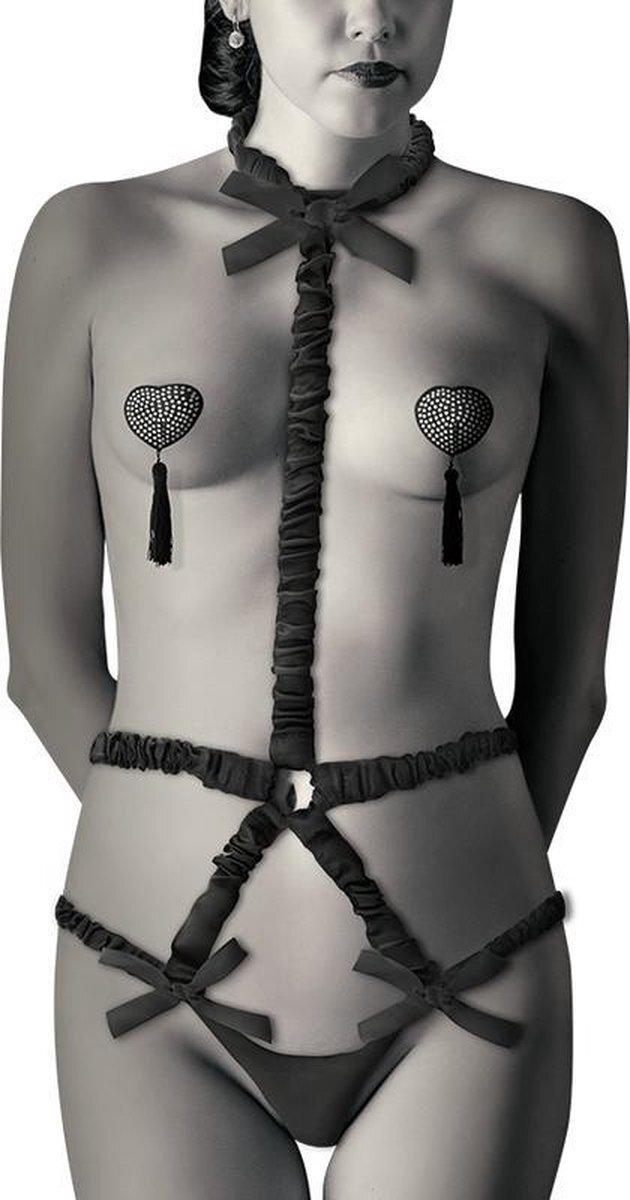COQUETTE ACCESSORIES coquette elastic harness set and nipple covers black