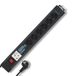 REV Supraline stekkerdoos, 6+1 stopcontacten, 3,1 meter kabel, antraciet