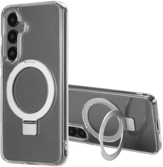 Accezz Ring Stand Backcover met MagSafe voor de Samsung Galaxy S24 - Transparant