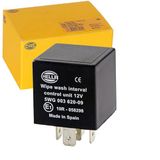 HELLA 5WG 003 620-097 Relais, ruitenwisserregelinterval - 12V - 6-polig - Zonder houder