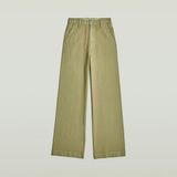 G-Star Deck 2.0 High Loose Chino wmn Dames Joggingbroek Ensis Green GD Katoen/Elastaan Maat 25/32