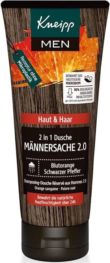Kneipp douchegel Men 200ml 2-in-1 blood orange / black pepper
