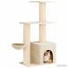 VidaXL Arbre à chat avec poteaux à gratter en sisal couleur crème 133 cm