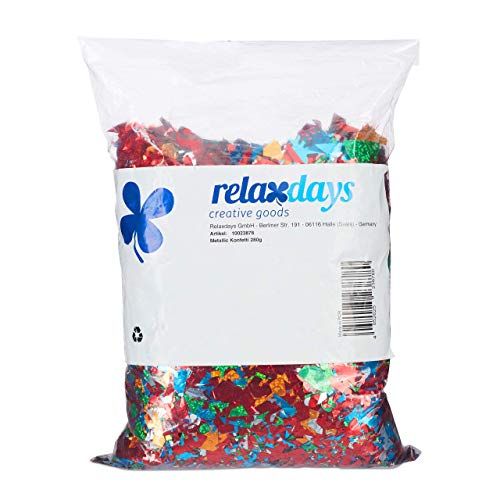 Relaxdays XXL confetti zak - metallic confetti - kleurrijk - 0,28 kg