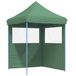 Tente de réception pop-up pliable avec 2 parois latérales vert