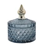Lene Bjerre Miya Blue Glass Round Vase 8.5 cm