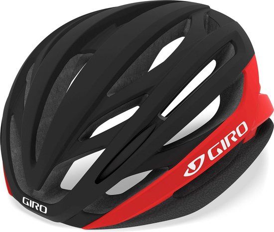Giro Syntax Fietshelm - Unisex - Zwart/Rood - Maat M