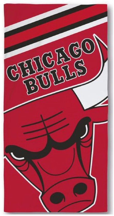 4KidsOnly Chicago Bulls NBA Strandhanddoek / Badhanddoek – 70 x 140 cm – 100 % Katoen