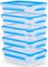 EMSA N10307 Rechthoekig Set 0,8 l Blauw, Transparant 5 stuk(s)