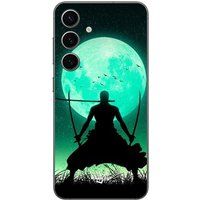 Maniacase Etui Samsung Galaxy S24 plus roronoa zoro driedubbel zwaard volle maan
