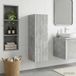 Maison Exclusive Armoire de salle de bain murale exclusive, couleur gris béton, dimensions 33 x 34,5 x 100 cm