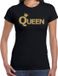 Bellatio Decorations Shoppartners Bv Koningsdag Queen t-shirt zwart met gouden letters en kroon dames - Koningsdag kleding / outfit M
