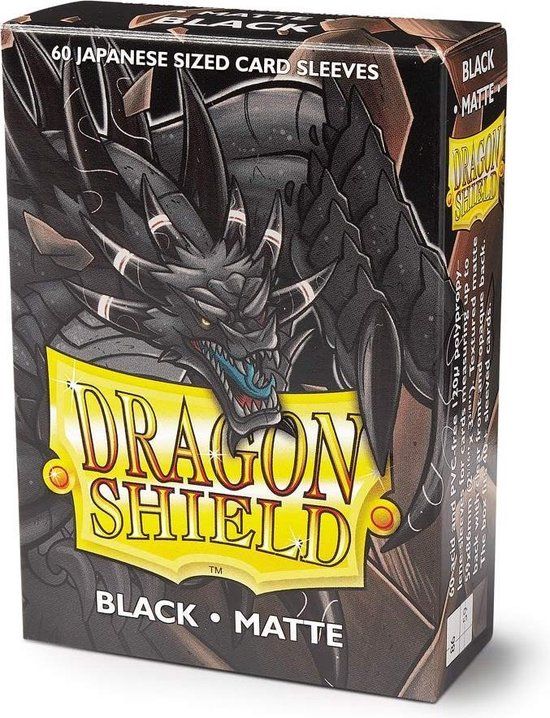 Dragon Shield Small Sleeves - Japanese Matte Black (60 Sleeves)